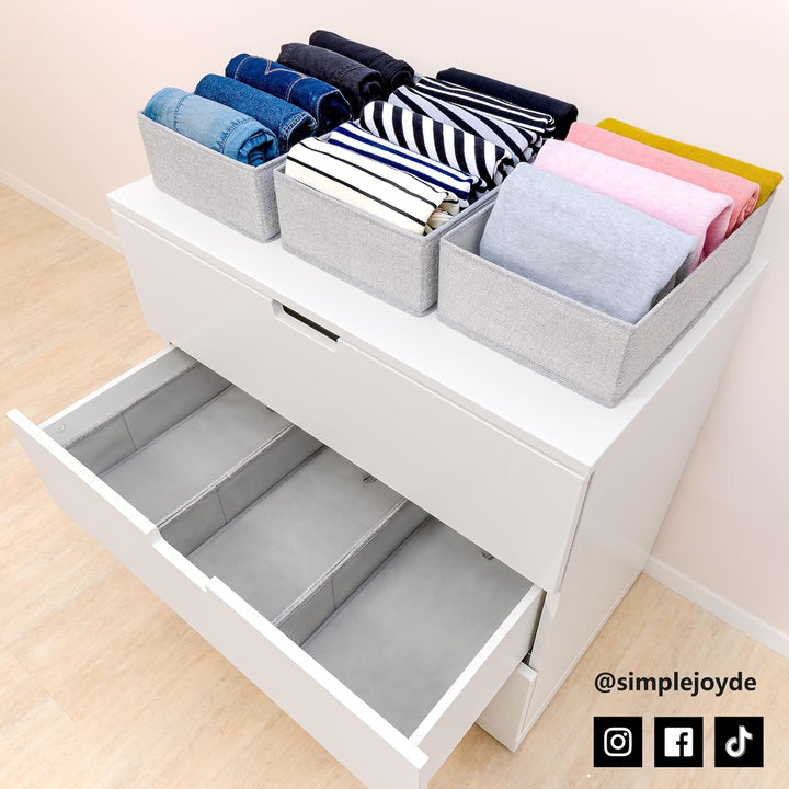 SIMPLE JOY® Schubladen Ordnungsystem Boxen für Ikea (NORDLI (3 Fächer)), NORDLI (3 Fächer)