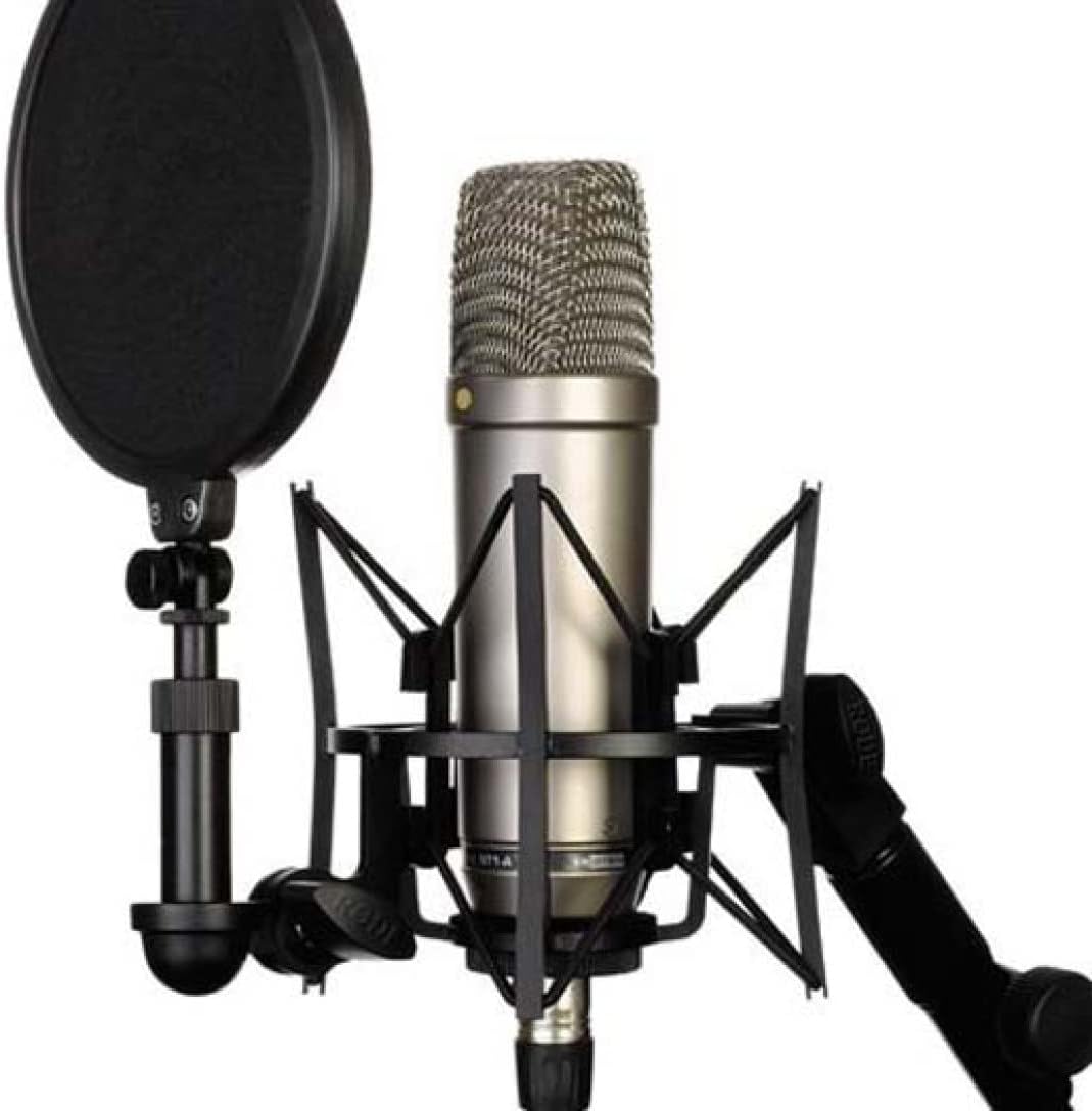 Rode NT2-A Kondensator-Mikrofon Set + keepdrum MS138 Mikrofonarm Tisch-Stativ Weiss NT2-A + Mikrofon