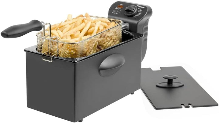 Bestron AF357B Öl-Fritteuse mit Kaltzonentechnologie, 3,5 Liter, 2000 Watt, Farbe: