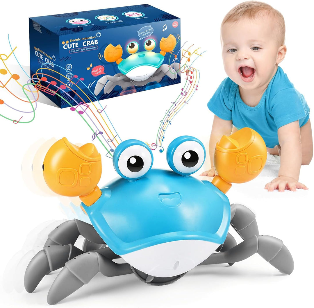 Adeokay Kinderspielzeug ab 1 2 3 Jahr, Krabbe Baby Spielzeug ab 6 7 8 9 10 Monate Tummy Time Toys Cr
