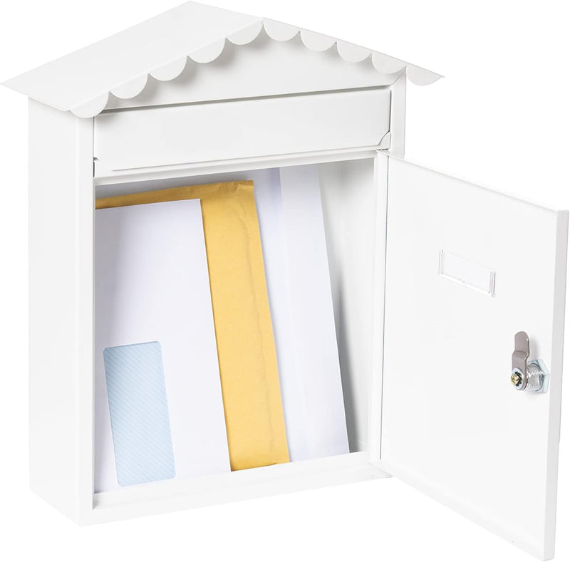 Arregui 1832D104 Visit Briefkasten, 26 x 9 x 36 cm, Weiss, Weiss