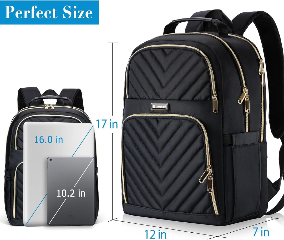Kuosdaz Rucksack Damen, Schulrucksack Mädchen Teenager mit USB Ladeanschluss, Laptop Rucksack Stylis
