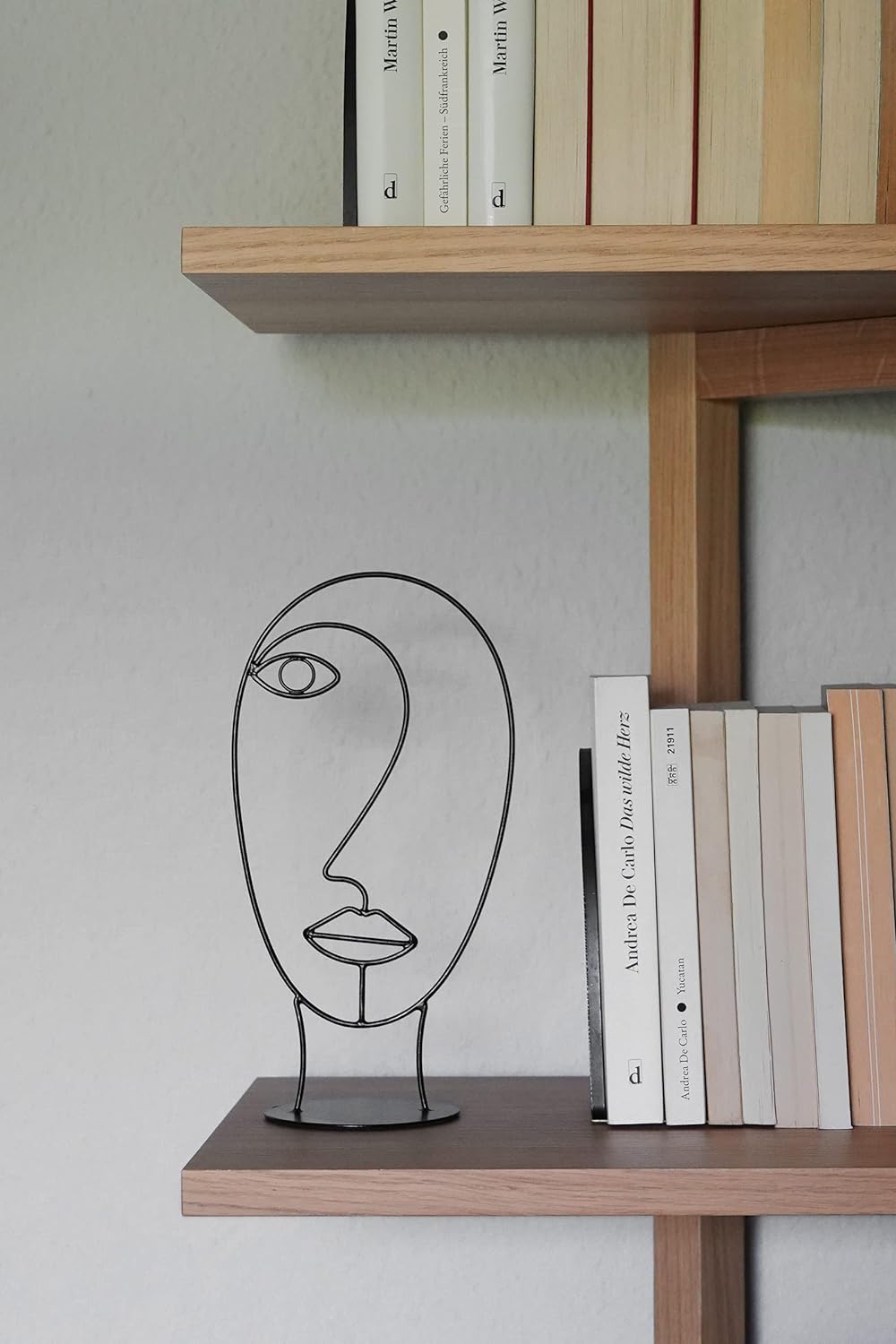 LaLe Living Deko Objekt Amico in Schwarz aus Eisen, Dekofigur abstrakte Metalllinie minimalistische