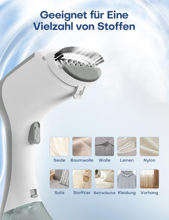AROEVE Steamer Dampfglätter 1300W Handheld Dampfbügeleisen, 260ML Grosser Tank, 2 Dampfmodi, kompakt