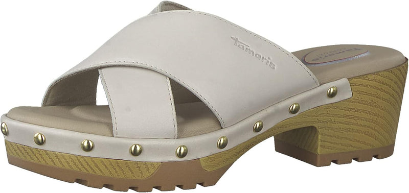 Tamaris Comfort Damen Pantolette 8-8-87301-20 Comfort fit 38 EU Weit Offwhite, 38 EU Weit Offwhite