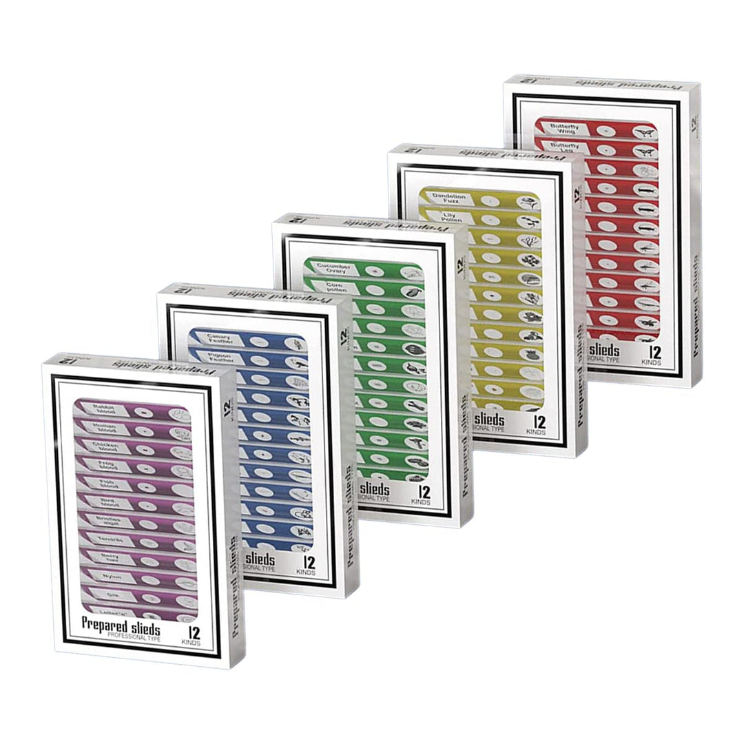 Kunststoff vorbereitete Mikroskop-Dias für Kinder, Cainda 60pcs Tiere Insekten Pflanzen Blumen Biolo
