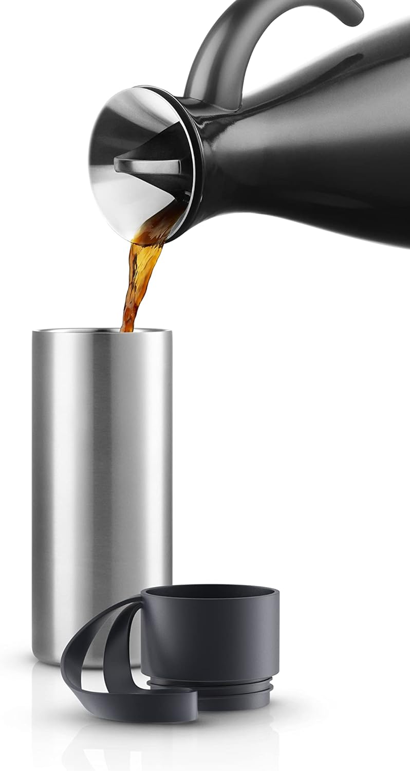 EVA SOLO | To Go Cup 0,35l black | Doppelwandige Vakuum Thermoflasche | Schwarz 20,7 x 7,8 x 7,8 cm