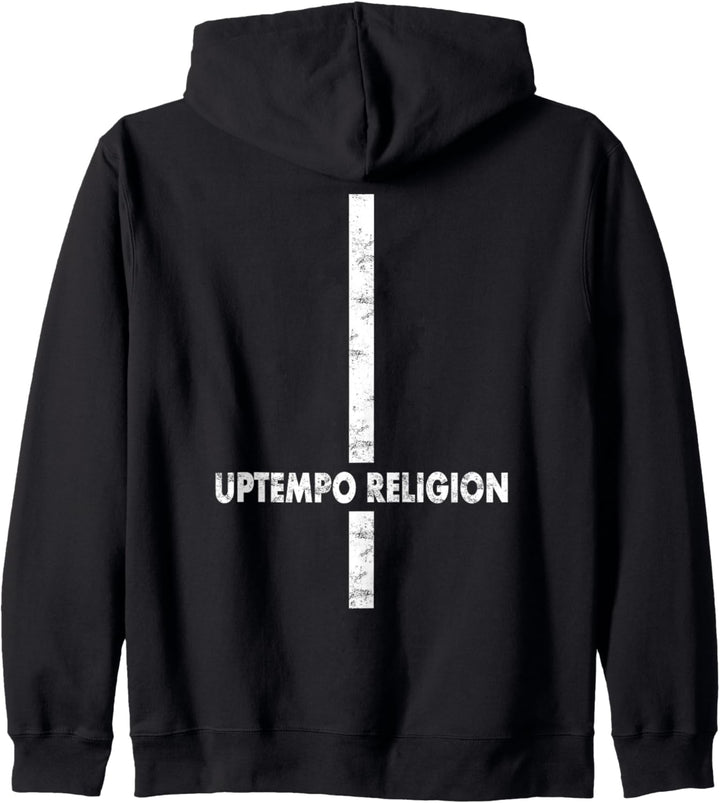 Uptempo umgedrehtes Kreuz Speedcore Gabber Festival Kapuzenjacke