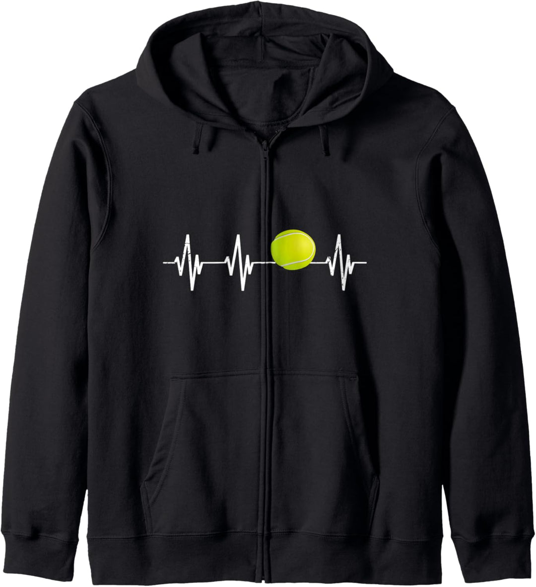 Tennis ball heartbeat tennis player heart rate gift Kapuzenjacke