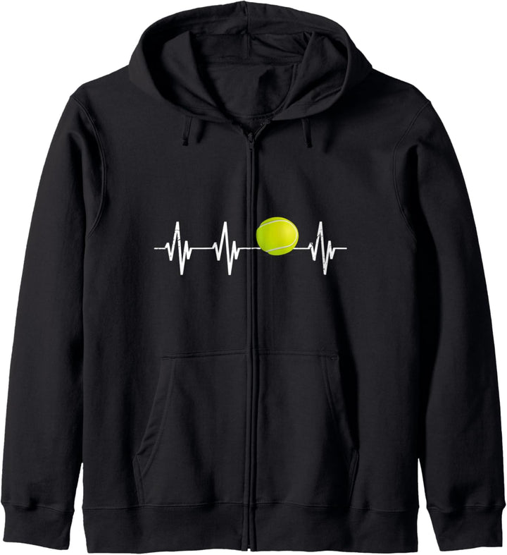 Tennis ball heartbeat tennis player heart rate gift Kapuzenjacke