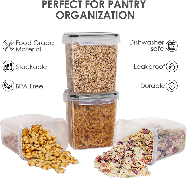 Vtopmart 1.6L Vorratsdosen Set, Müsli Schüttdose & Frischhaltedosen, BPA frei Kunststoff Vorratsdose