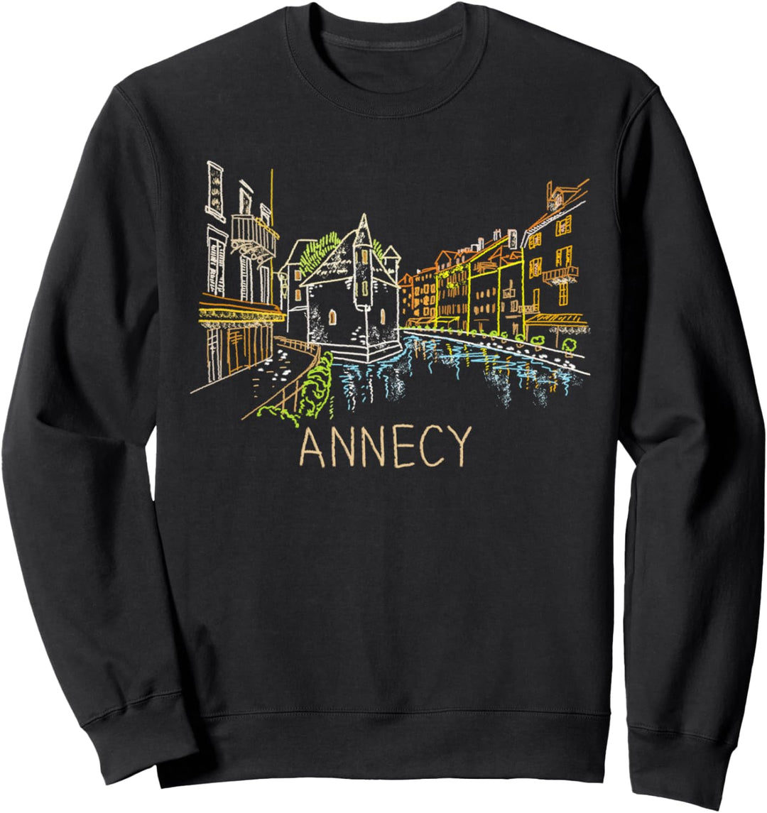 Annecy Frankreich Kunstgeschenk Männer Frauen Sweatshirt