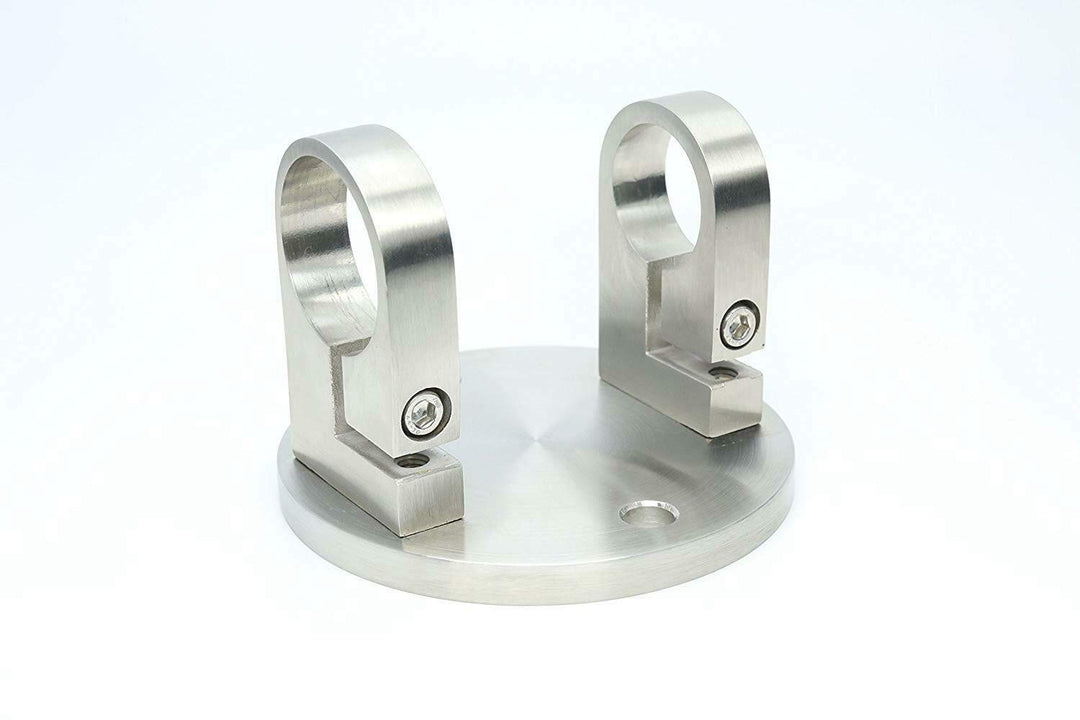 Wandanker Edelstahl Pfostenhalter V2A Geländerpfosten Rohrhalter Wandhalter (1 Stück, Ø 42,4)