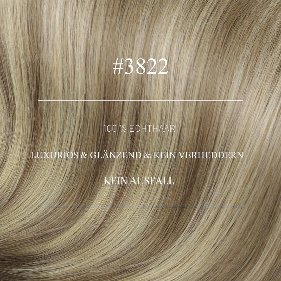 YoungSee Nanoring Extensions Echthaar Balayage 40 cm Nanoring Extensions Braun Balayage Blond Nano B