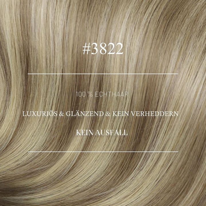 YoungSee Nanoring Extensions Echthaar Balayage 40 cm Nanoring Extensions Braun Balayage Blond Nano B
