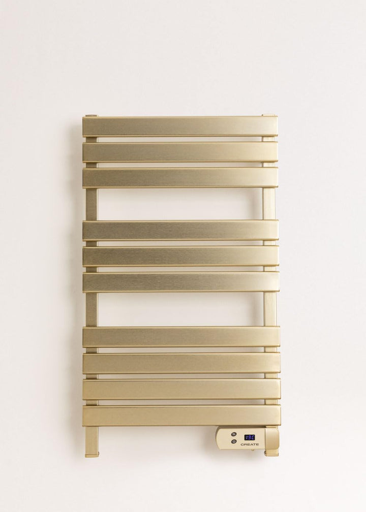 CREATE / WARM Towel 500W / Elektrischer Badheizkörper Gold / 96,9x55x5cm / Für Boden oder Wand, Time
