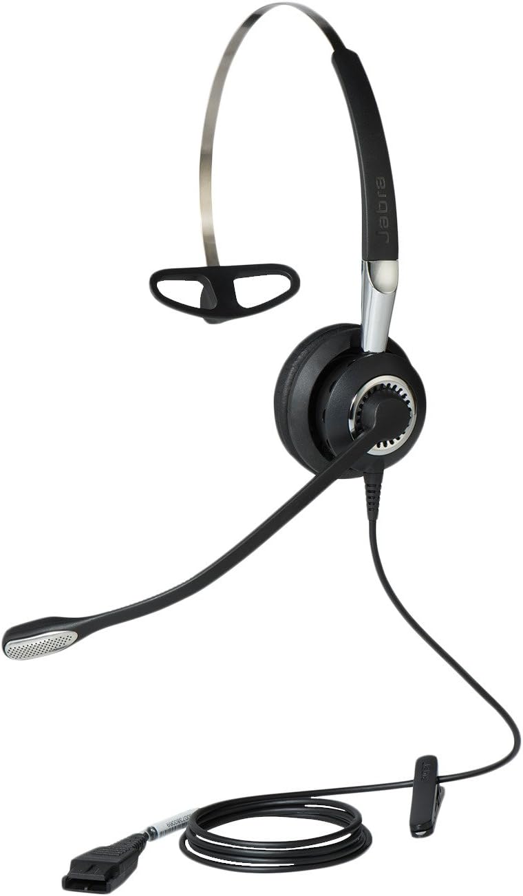 Jabra Biz 2400 II QD On-Ear Mono Headset mit Schnelltrennkupplung - Leichtgewichtiger Noise Cancelli