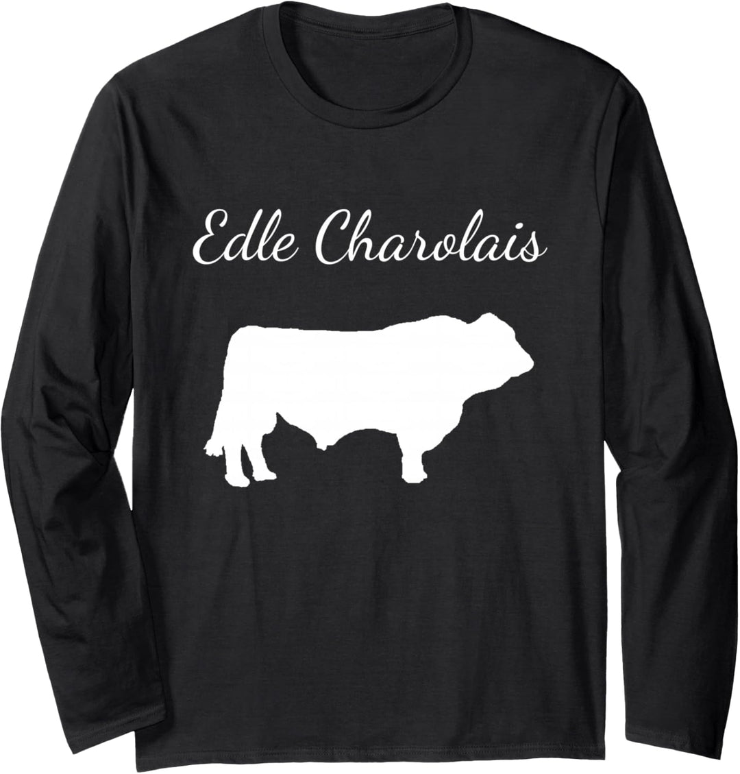Charolais Landwirt Bauer Landwirtschaft Kühe Rinder-Züchter Langarmshirt