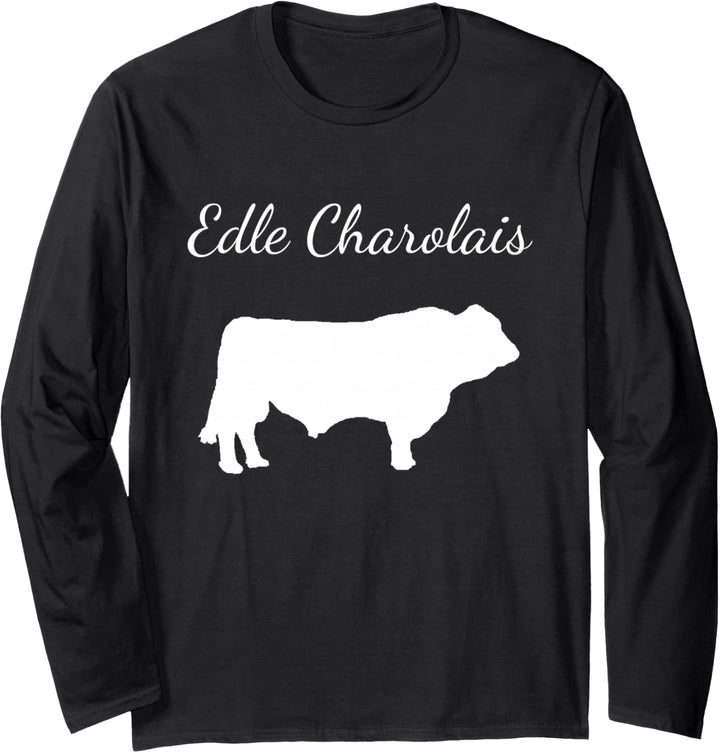 Charolais Landwirt Bauer Landwirtschaft Kühe Rinder-Züchter Langarmshirt