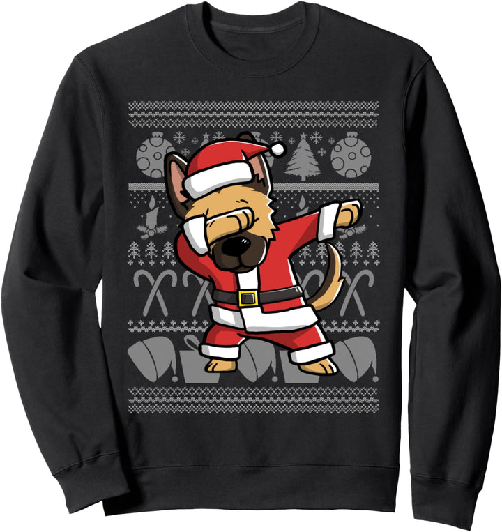 Dabbing Deutscher Schäferhund Dab Dance Weihnachten Hund Sweatshirt