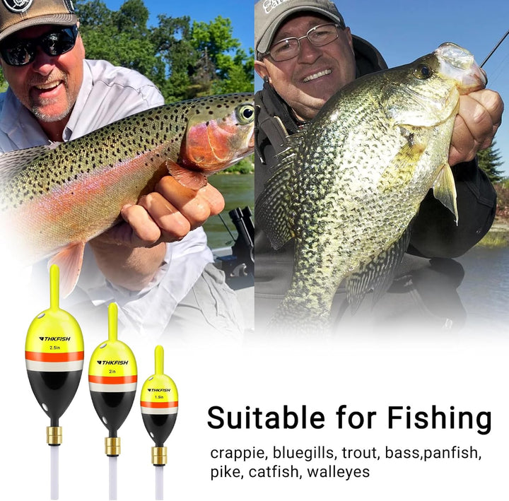 THKFISH Angelposen Set, 5 Stück Holz Posen Angeln, Schwimmer Angeln Bobber Float mit Verstellbarer M