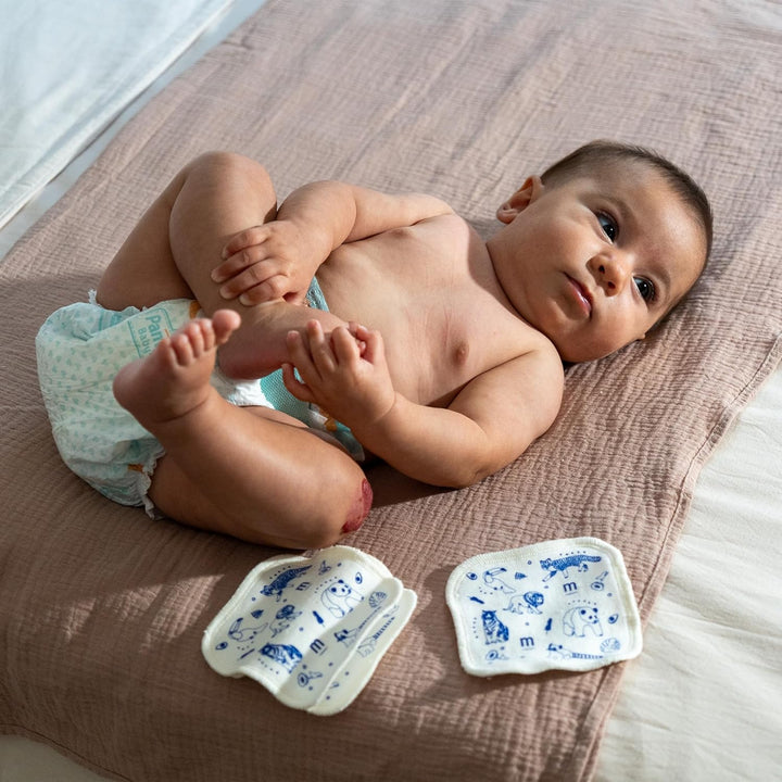 Mustela Wiederverwendbare 100% Baumwolle GOTS Wickeltücher, Körper und Make-up, Baby und Familie - R