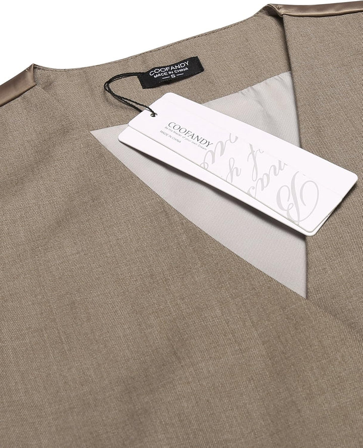 COOFANDY Herren Anzugweste Anzug V-Ausschnitt Formale Hochzeit Klassische Slim fit Baumwolle Einfarb