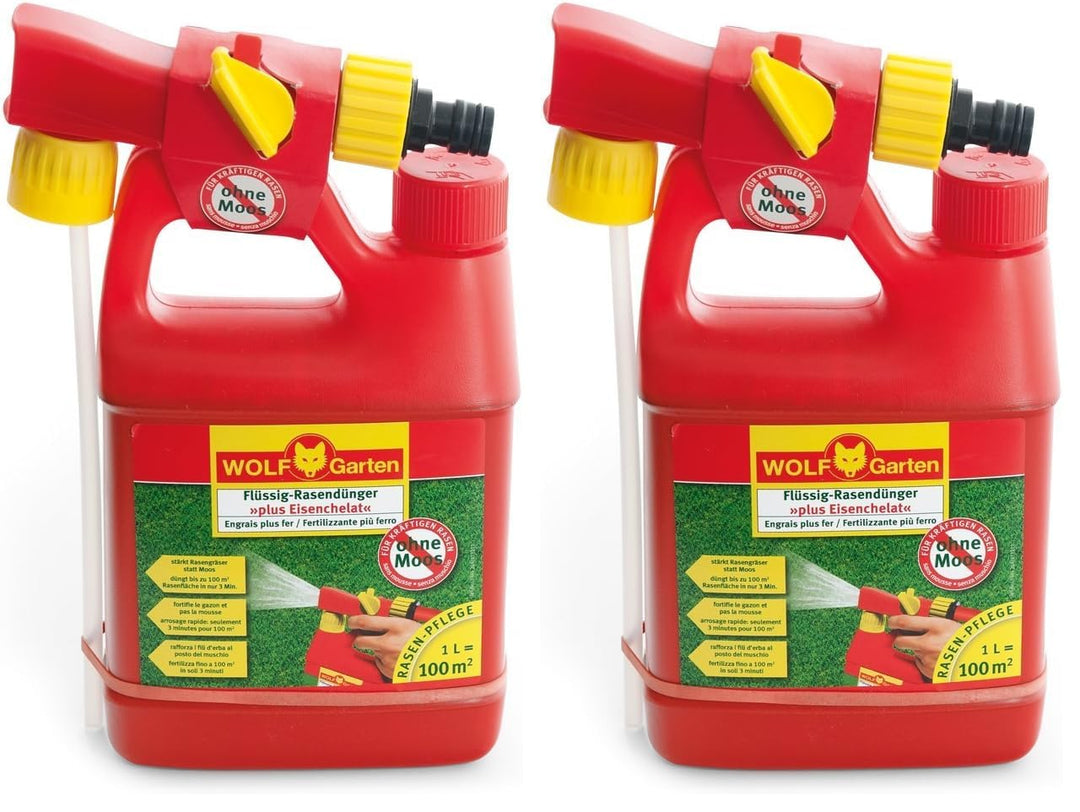 WOLF Garten Lm 100 B Plus Eisenchelat, Rot (Packung mit 2) 2 Liters, 2 Liters