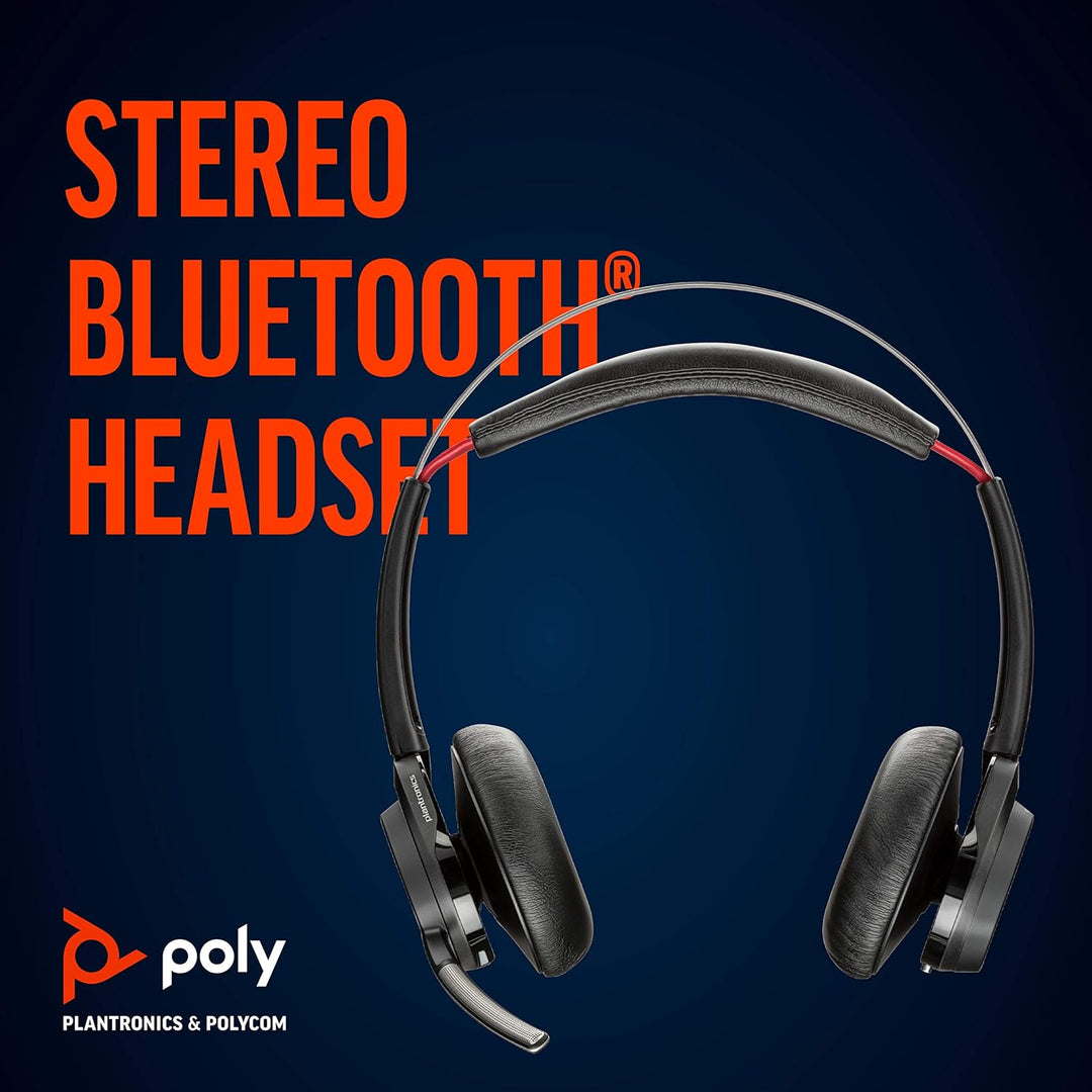 Poly - Voyager Focus UC mit Ladeständer (Plantronics) - Bluetooth Dual-Ear (Stereo) Headset mit Boom