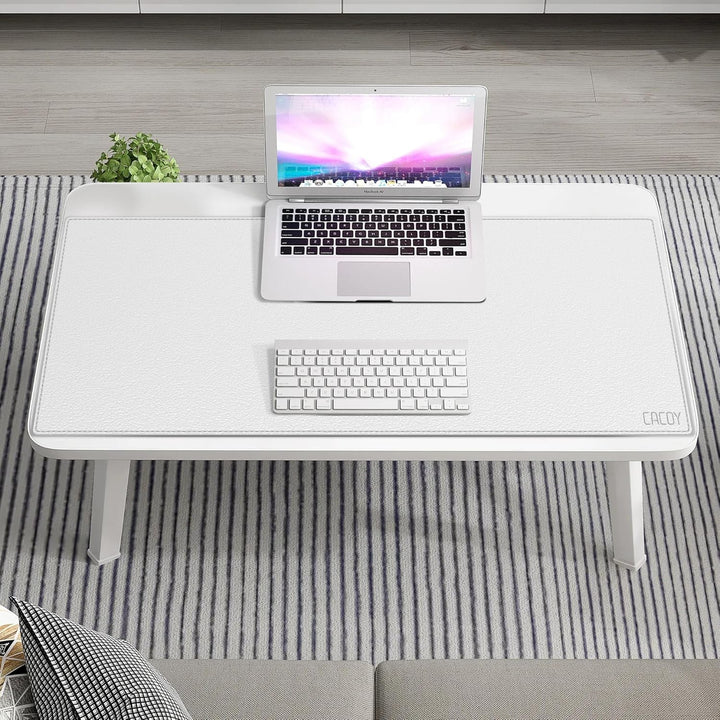 Cacoy Schreibtischunterlage aus Leder, 100x40cm Übergrosses PU-Leder Schreibtischpad, Gaming-Mauspad