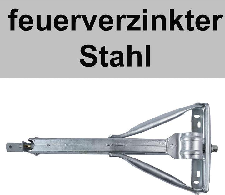 Ausdrehstütze Eckstütze aus Stahl Stützbein geeignet für Caravan Trailer PKW-Anhänger Abstützung Niv