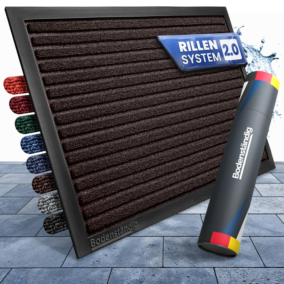 Fussmatte aussen - extrem rutschfest &amp; langlebig - Fussabtreter aussenbereich braun 90x150cm - Türma