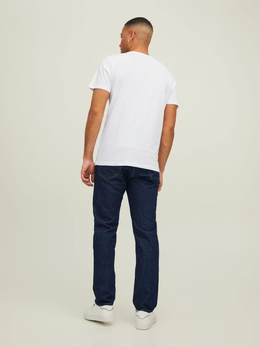 JACK & JONES Male T-Shirt 3er-Pack Logo Rundhals T-Shirt M Black/Pack:black+white+navyblazer, M Blac