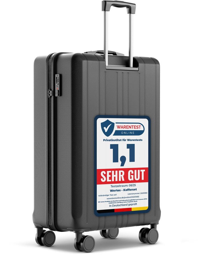 Koffer Gross 77cm - 100L - TSA Schloss Hartschalen Koffer mit Doppelrollen, Reisekoffer, Trolleys, R