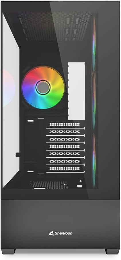 Sharkoon AK6 RGB PC Gehäuse, ATX, Schwarz