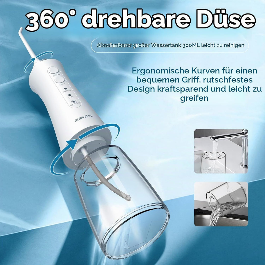 Munddusche Kabellos 4 Modi 12 Stufen Water Flosser 0.6MM Wasserstrahl Oral Elektrische Zahnseide Zah