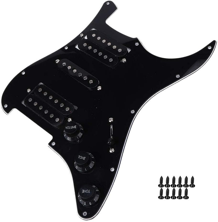 11 Loch Prewired Loaded, Strat Loaded Pickguard, Humbucker Pickups Set mit vorverdrahtetem HSH-Tonab