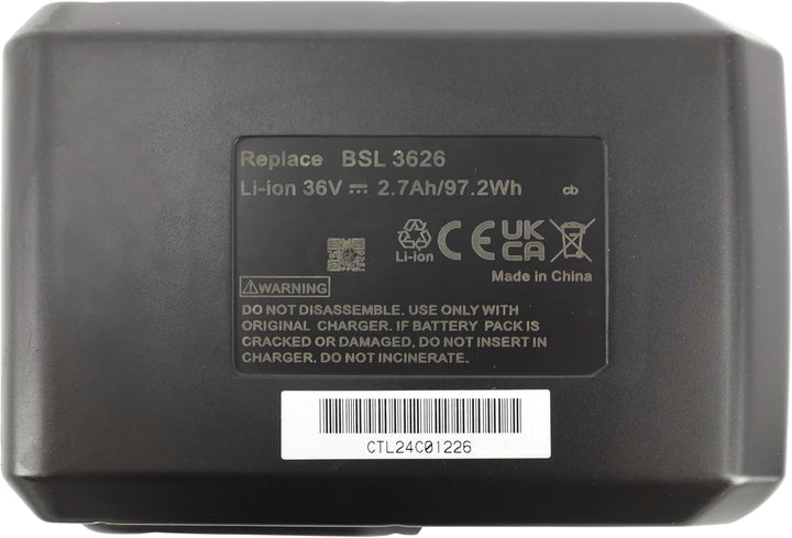 PowerSmart® Li-Ion 36V 4000mAh Kompatibler Ersatz für HITACHI BSL 3626, HITACHI DH 36DAL, DH 36DL We
