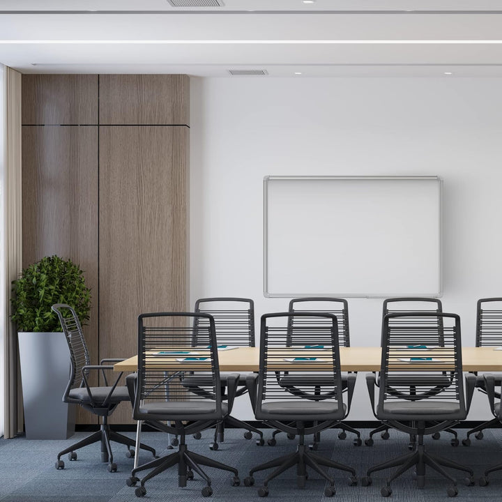 ALLboards Magnetisches Whiteboard 80x50cm Magnettafel mit Aluminiumrahmen Premium EXPO und Stifteabl