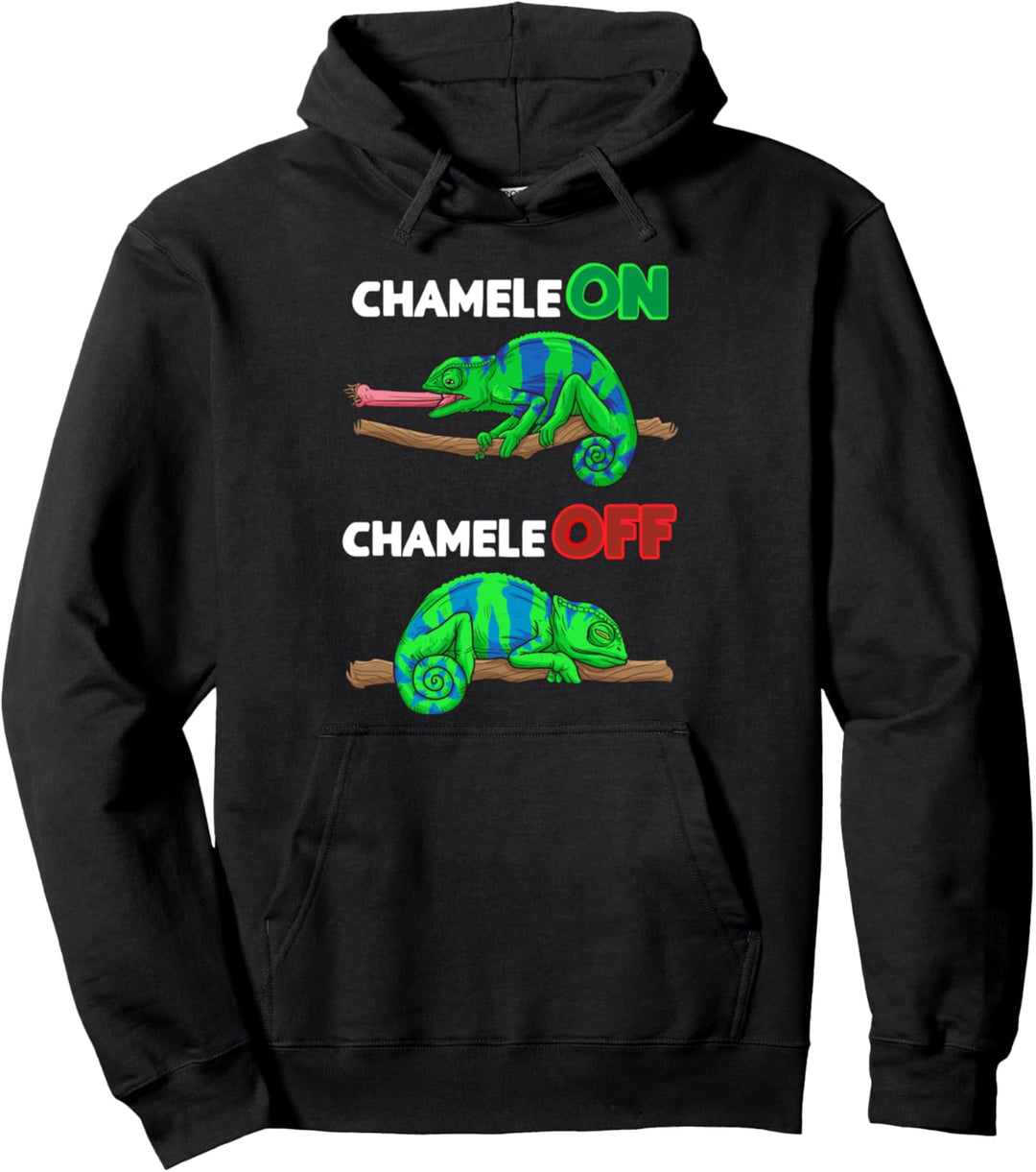 Lustiges Chamäleon On Off Wortspiel Pullover Hoodie