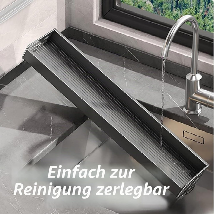 Wandregal Küche ohne Bohren 40/50cm Gewürzregal Wand mit Haken Küchenregal hängend Aufbewahrung Gewü