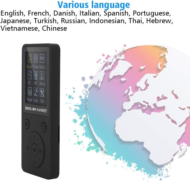 Dpofirs Music MP4-Player für Studenten, tragbare MP3-Player für Sport, multifunktionale MP4-Unterstü