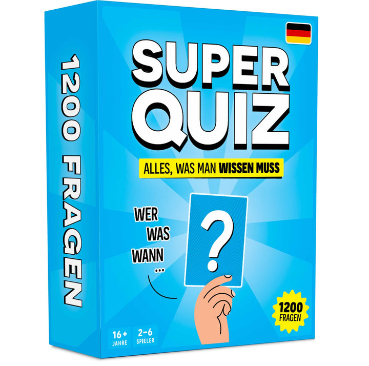 The World Game Super Quiz - Deutsche Version - Trivial Gesellschaftsspiele für Erwachsene mit 1200 F