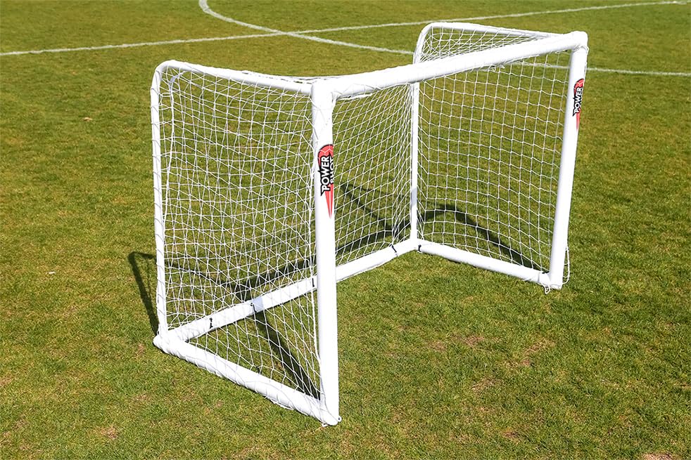 POWERSHOT Fussballtor Profi - 1,8 x 1,2m - aus uPVC - WETTERFEST - Inkl. Klicksystem und Zubehör 1,8