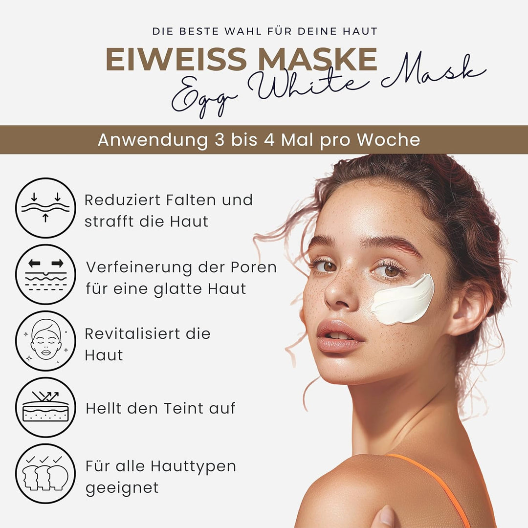 Eiweiss Mask Gesicht Premium, Gesichtsmaske für Hautpflege, Mitesserentferner Maske, Porenreiniger M