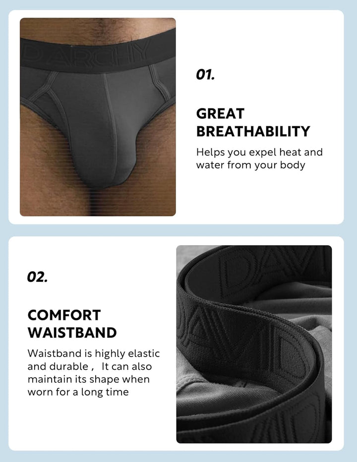 DAVID ARCHY 4/7er Pack Herren Slip Männer Slips Stretcken Unterwäsche Weich Ohne Etikett S C:grau*4(