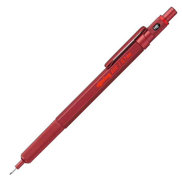 rOtring 600 Druckbleistift | 0,7 mm | Rot | Ergonomisches Vollmetallgehäuse rot 0.7 mm, rot 0.7 mm