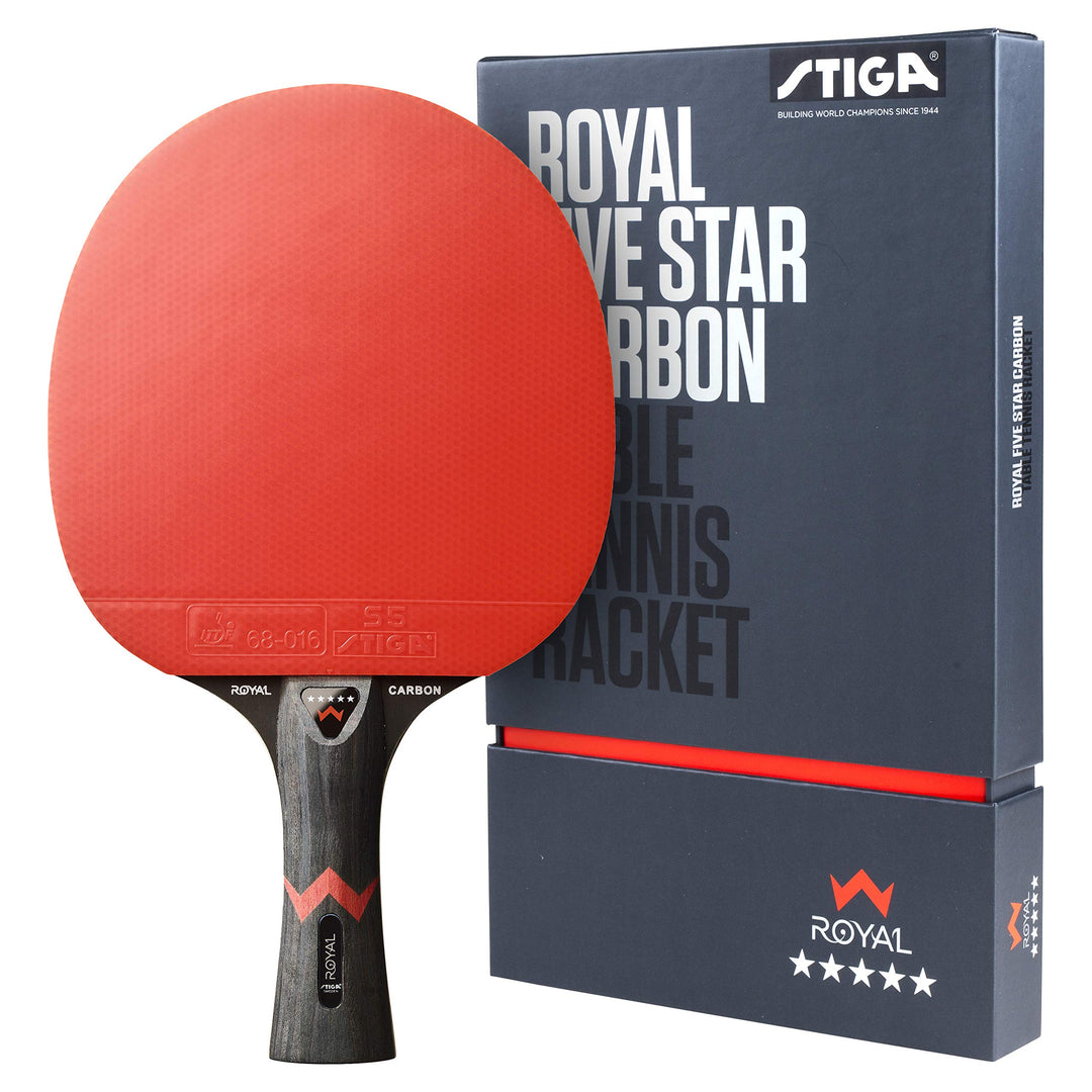 STIGA Royal 5 Sterne Tischtennis Schläger Pro Carbon,, Single