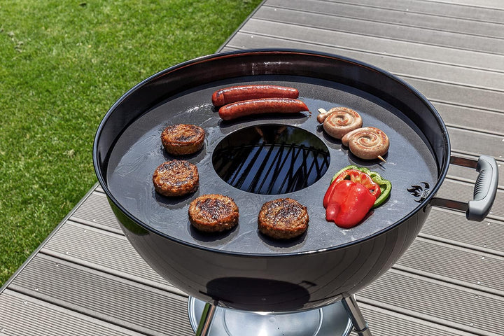 teileplus24 FR01 Grillring | Grillplatte | Feuerplatte | BBQ-Platte | Plancha passend für Weber Kuge