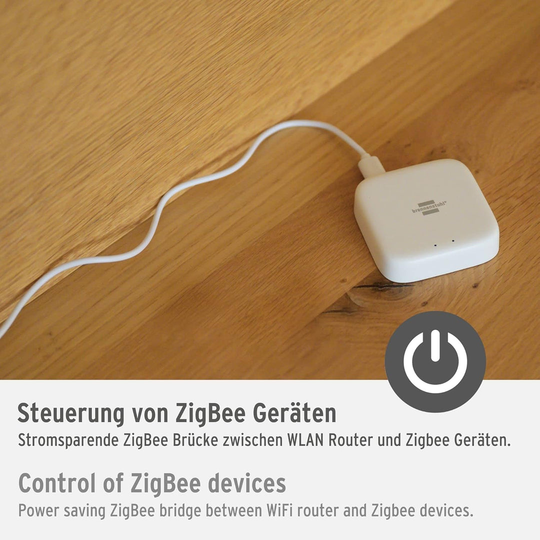 Brennenstuhl Connect Zigbee Gateway GWY CZ 01 (Zigbee Bridge für die Steuerung von Zigbee Smart Home